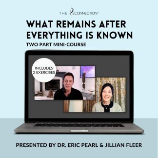 Dr. Eric Pearl and Jillian Fleer are viewed on the screen of a laptop