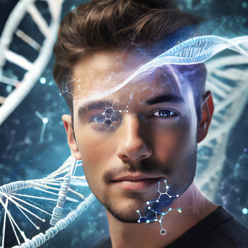 A conceptualization of DNA and energy strands, illustrating the Reconnective Healing® Experience and the lifelong transformation it brings about.